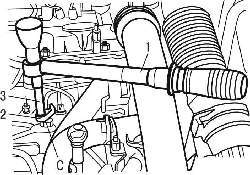 Затягивание соединения топливопровода с помощью приспособлений
