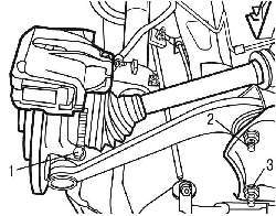 Снятие нижнего рычага передней подвески
