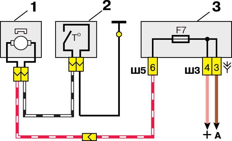 Схема включения вентилятора охлаждения ваз 2112
