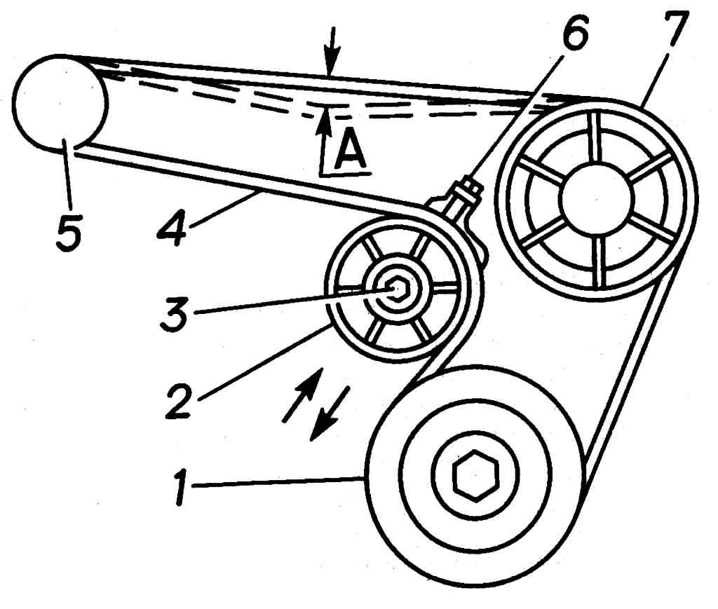 Схема натяжения ремня генератора