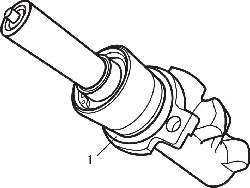 Расположение уплотнительного кольца (1) главного тормозного цилиндра