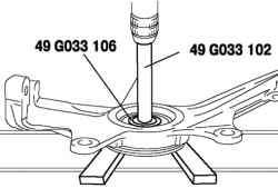 Снятие подшипника ступицы