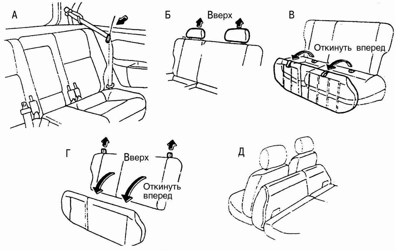 Ниссан микра как откинуть заднее сиденье
