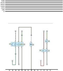 Схема 4. Выключатель кондиционера, электромагнитный клапан режима рециркуляции, высоковольтный и низковольтный выключатели