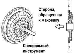 Установка диска сцепления на маховик