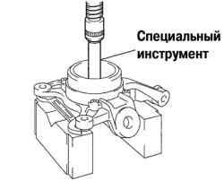 Выпрессовка подшипника ступицы переднего колеса