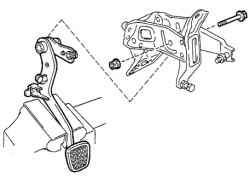 Снятие педали сцепления с кронштейна