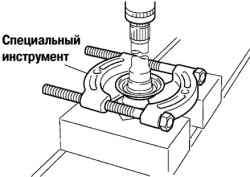 Снятие пылезащитного кольца привода переднего колеса