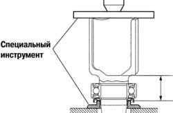 Схема установки нового пылезащитного чехла привода переднего колеса