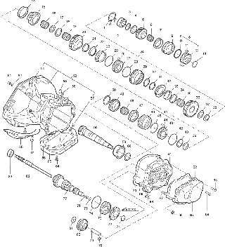 Валы и шестерни коробки передач F16