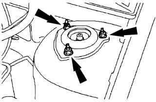 Гайки крепления верхней опоры амортизаторной стойки