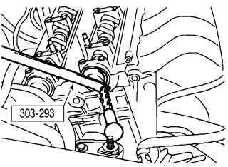 Снятие сальников распределительных валов с помощью специального приспособления Ford 303-293