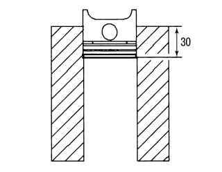 Измерение зазоры в стыке поршневого кольца