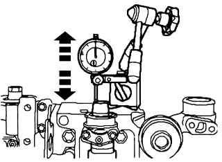 Измерение осевого зазора распределительного вала