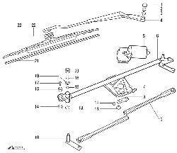 Детали механизма стеклоочистителя ветрового стекла