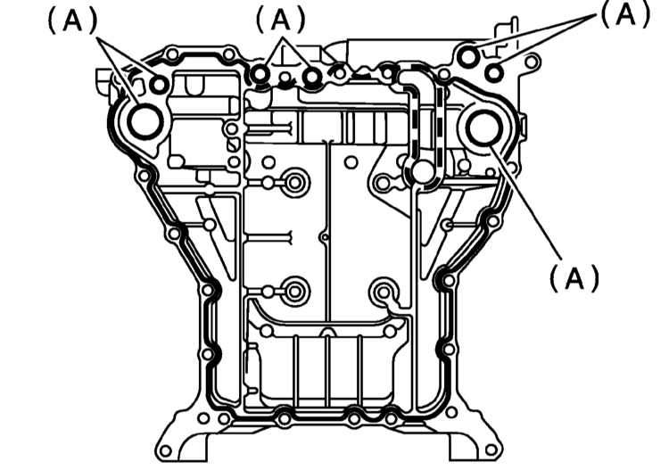9 собрать. Блок цилиндров Субару схема. Нанесение герметика на блок Субару. Схема нанесения герметика Субару. Нанесение герметика на блок цилиндров Субару.