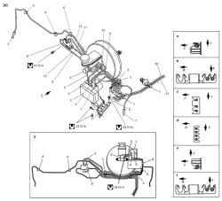 Конструкция шланга/ трубопровода переднего тормозного механизма автомобилей с антиблокировочной системой тормозов