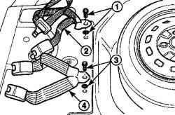 Крепление ремня безопасности (для двухточечного крепления) заднего сиденья