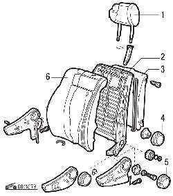 Детали спинки переднего сиденья