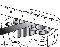 Проверка осевого люфта шестерен масляного насоса