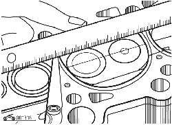 Проверка плоскостности привалочной поверхности головки блока цилиндров