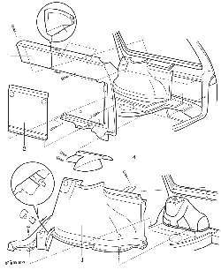 Боковая отделка в багажном отделении автомобиля с кузовом универсал