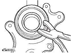 Снятие стопорного кольца подшипника