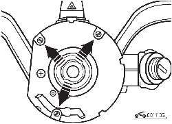 Расположение винтов крепления переключателя поворотов