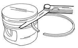 Измерение зазора поршневых колец по высоте в канавках поршня