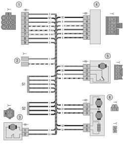 Схема 6. Соединения жгута проводов левой передней двери