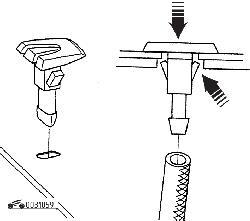 Крепление жиклера омывателя двери задка