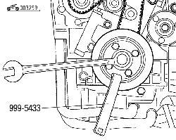 Снятие шкива коленчатого вала