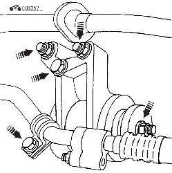 Крепление опоры двигателя