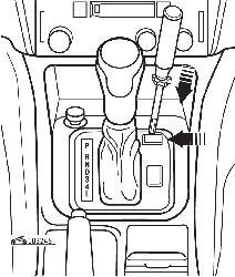 Кнопка разблокировки рычага выбора передач