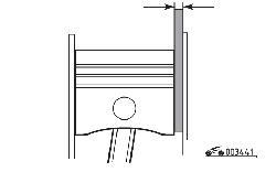 Зазор между цилиндром и поршнем. Пример расчета. Допустим:— измеренный диаметр цилиндра: 96,02—96,03 мм;— измеренный диаметр поршня: 96,01—96,00 мм;Тогда зазор между поршнем и цилиндром: 0,01 мм (min) — 0,03 мм (max).Допустимый зазор между поршнем и цилиндром