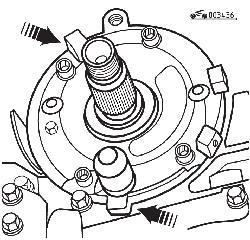 Снятие масляного насоса