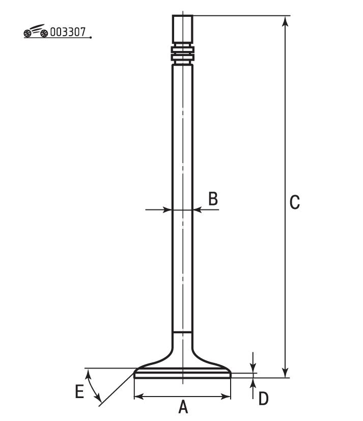Диаметр клапанов. Клапан выпускной ВАЗ 2101 чертеж. Клапан выпускной Volvo s40 (AE). Размеры клапанов 1.8т20v. Диаметр клапана 4g91.