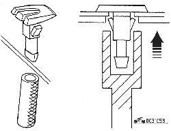 Крепление жиклера переднего омывателя