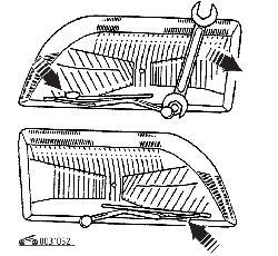 Регулировка рычага стеклоочистителя фары
