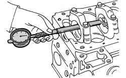 Замер внутреннего диаметра вкладышей подшипников с помощью нутромера
